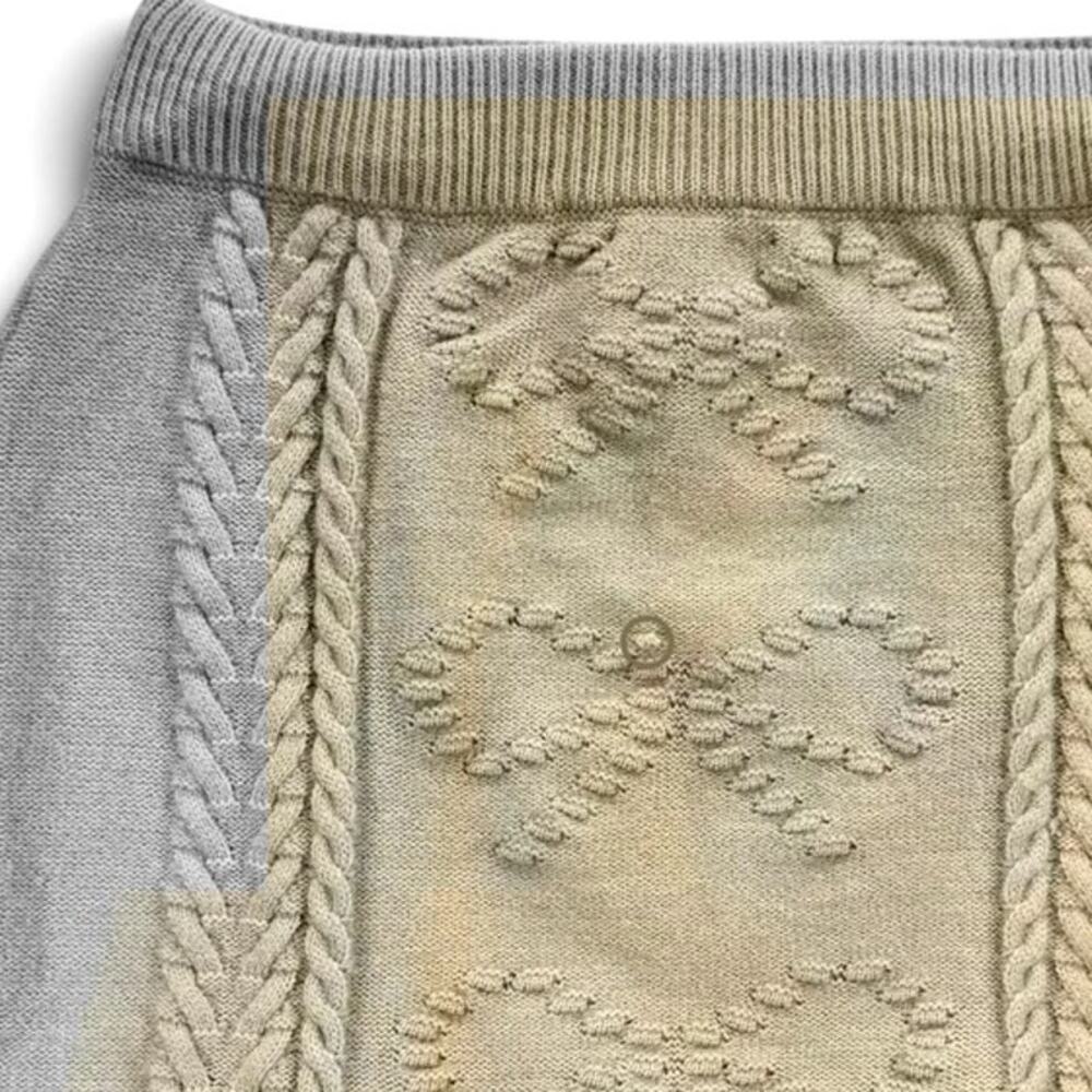 MABLE Autumn Bow Cable Knit Ruffle Matching Set - Picture 8 of 12